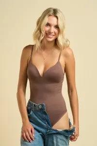 Body Cami Mujer Escote Corazón Push Up Ajustable – Color Café Chocolate by Yanet Collective