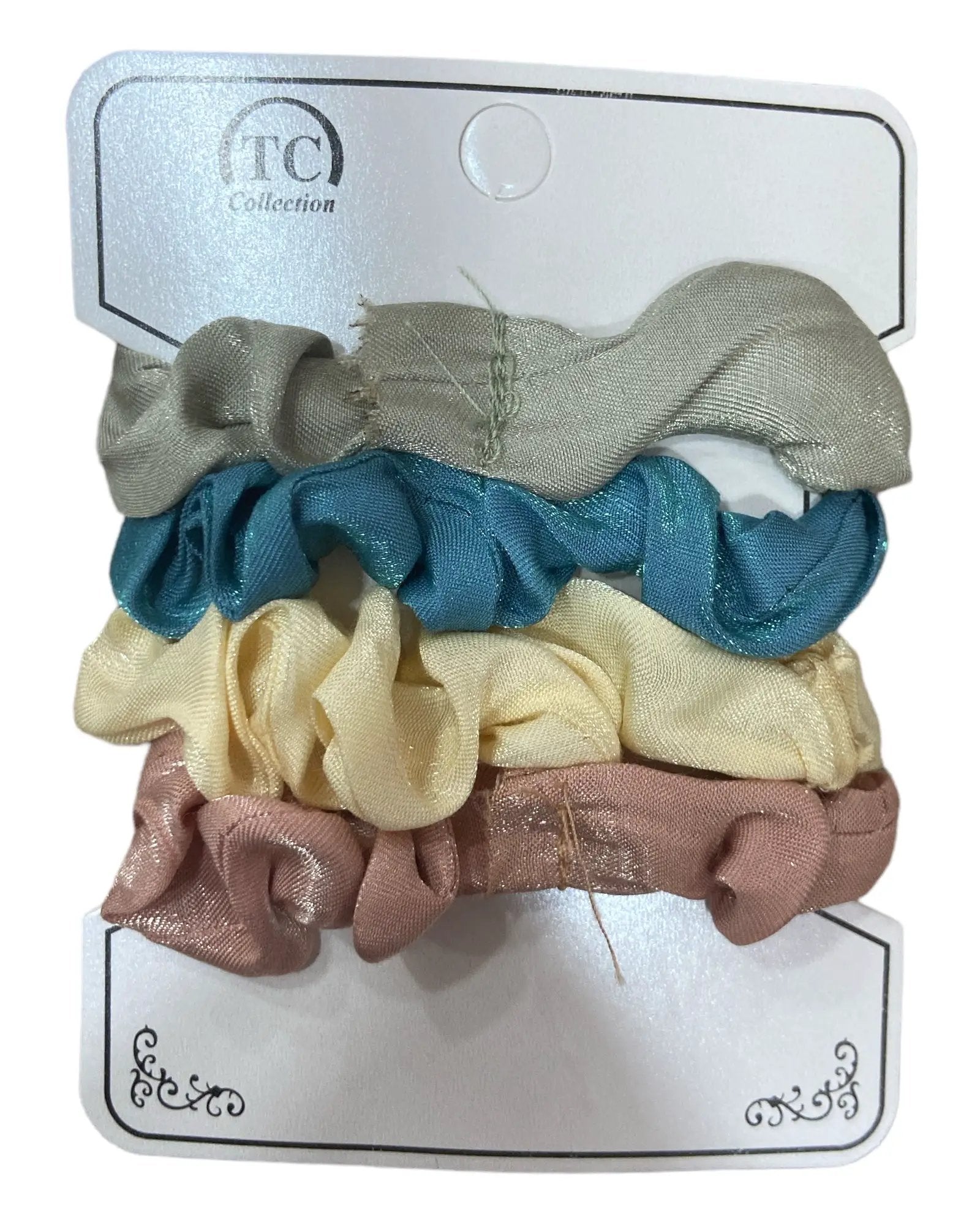 Paquete 4 ligas scrunchies by Yanet Collection