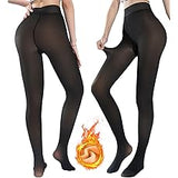 Medias Mallas Leggins Afelpadas Efecto Translúcido, Gruesas para el Invierno