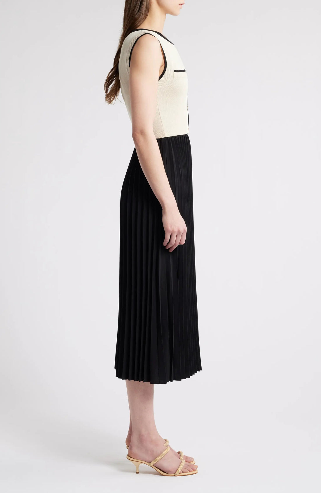 Vestido Maxi Falda A Negra Top Blanco by Yanet Collective