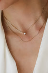 Collar Cadena de Acero Inoxidable con Oro 18K – Capas/Layers, Cadena Delicada y Resistente al Agua