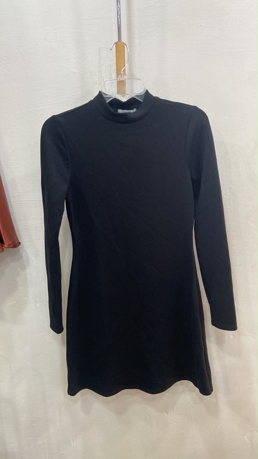 Black Long Sleeve Mock Neck Dress