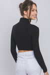 Blusa Manga Larga Suéter Rayado con Cuello Alto - Cómodo y Moderno