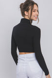 Blusa Manga Larga Suéter Rayado con Cuello Alto - Cómodo y Moderno