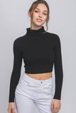 Blusa Manga Larga Suéter Rayado con Cuello Alto - Cómodo y Moderno