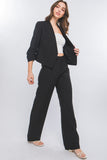 Blazer Abierto Manga Larga Negro – Elegancia y Sofisticación