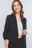 Blazer Abierto Manga Larga Negro – Elegancia y Sofisticación