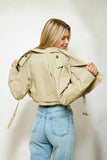 Chaqueta Trench Corta Khaki Beige