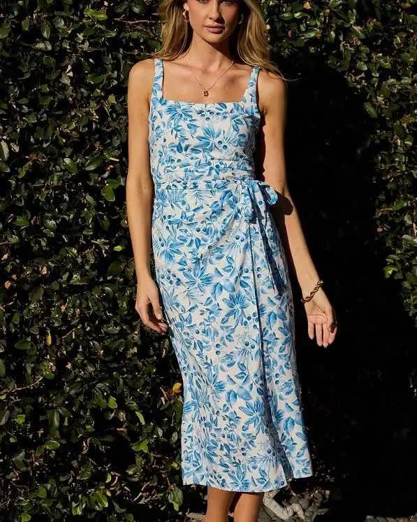 Yanet Collective Vestido floreado azul - Dresses
