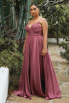 Vestido Elegante de Satén con Escote Sweetheart y Falda Flowy Terracota Catálogo