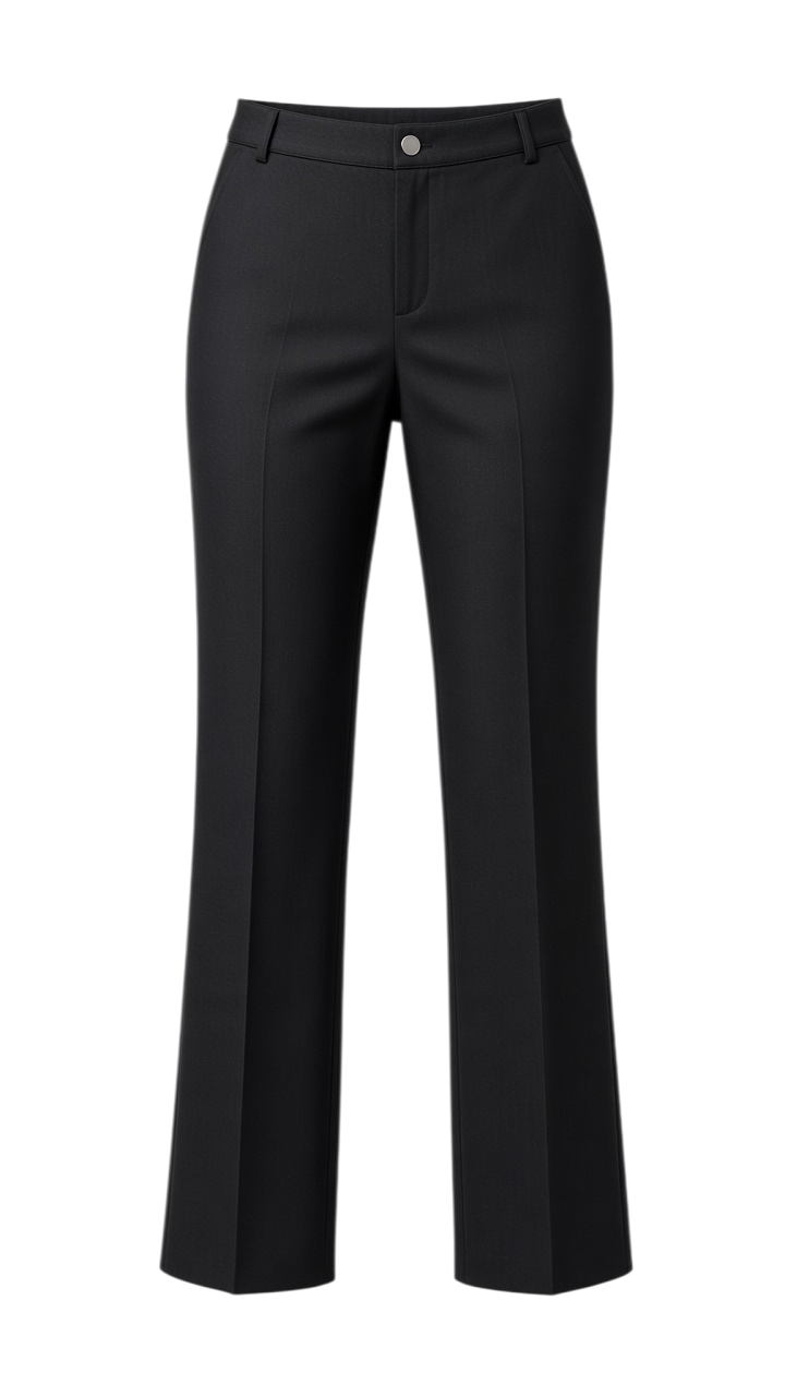 Pantalones Wide-Leg Negros con Detalle de Botones | Estilo Boutique