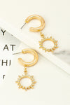 PENDIENTES DE ARO SOL CON strass