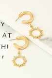PENDIENTES DE ARO SOL CON strass