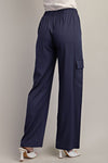 Pantalón de vestir azul marino tipo cargo