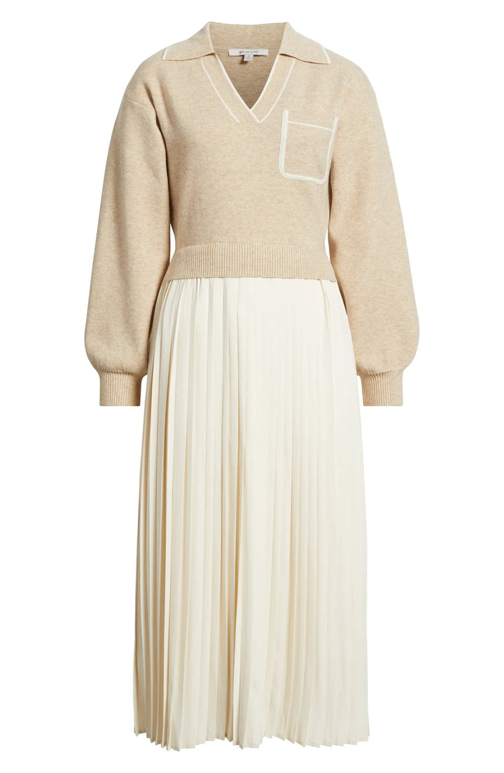 Vestido Maxi Manga Larga beige by Yanet Collective