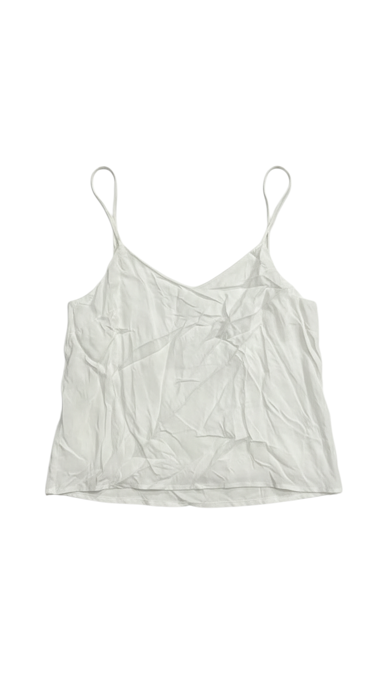 Top Blanco de Tirantes con Pliegues - Estilo Boutique