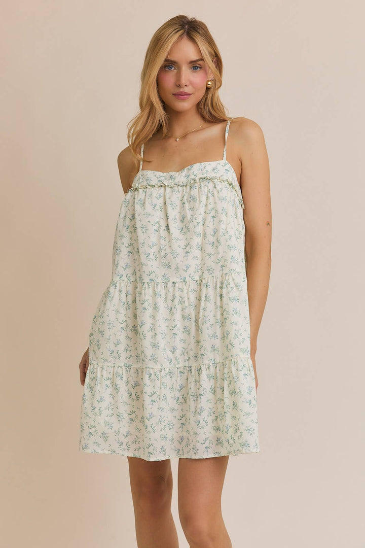 Vestido Corto Floral con Volantes - Estilo Boutique