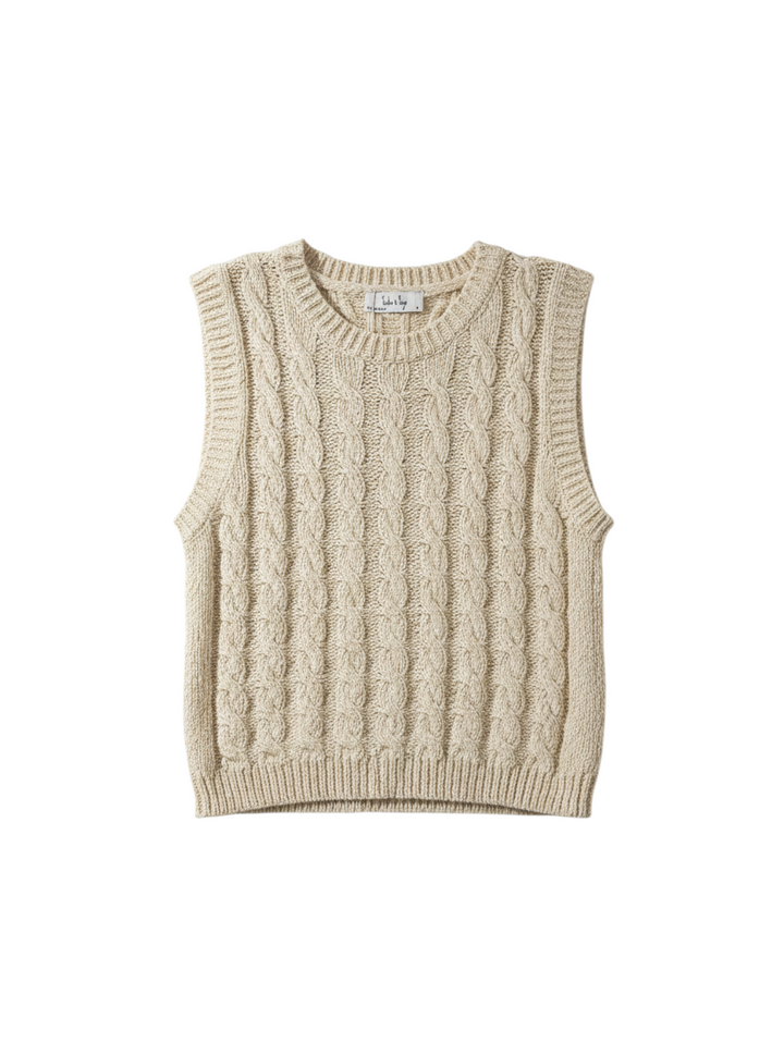 Chaleco tejido beige