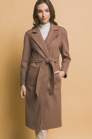 Abrigo Trinchera Elegante con Cinturón para Mujer - Moda Mexicana