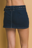 Falda Mini de Mezclilla Azul Índigo