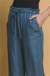 Pantalones tela estilo Denim Tencel con Cintura Elástica