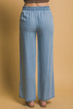 Pantalones tela estilo Denim Tencel con Cintura Elástica