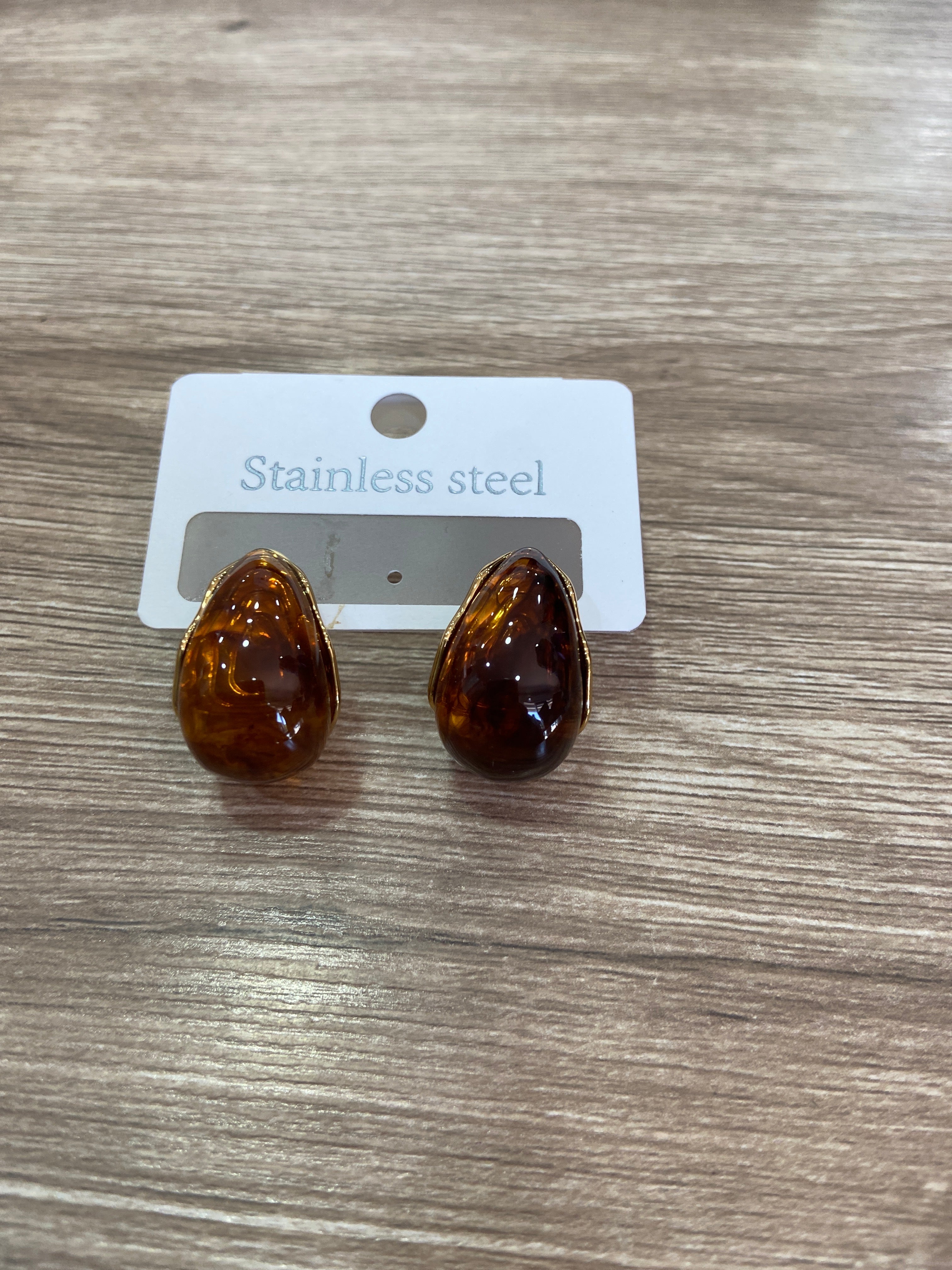 Aretes gota cafés
