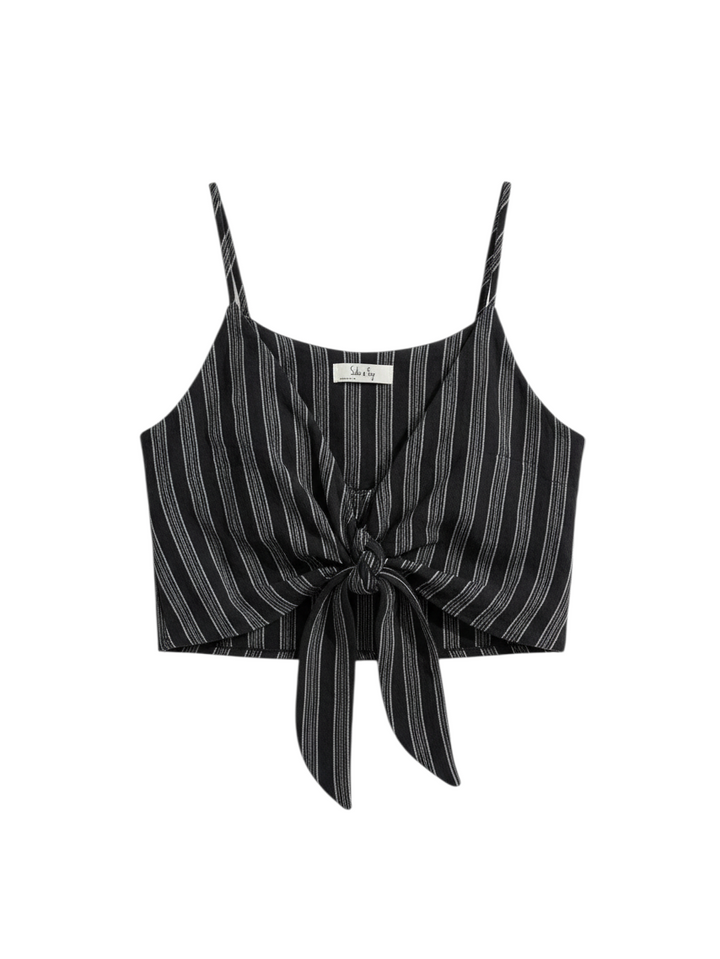 Top de Tirantes con Rayas y Lazo - Estilo Boutique