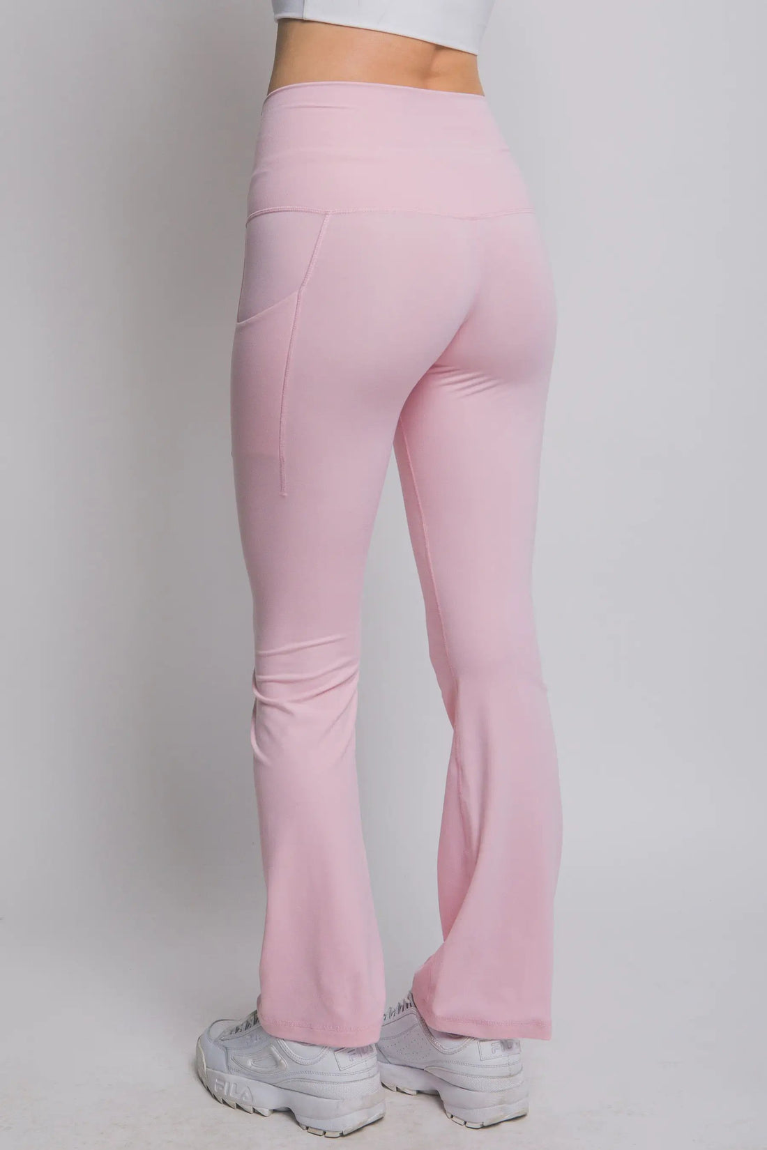 LOVE TREE Leggings Acampanados de Tiro Alto con Bolsillos Laterales - LOVE TREE - Activewear