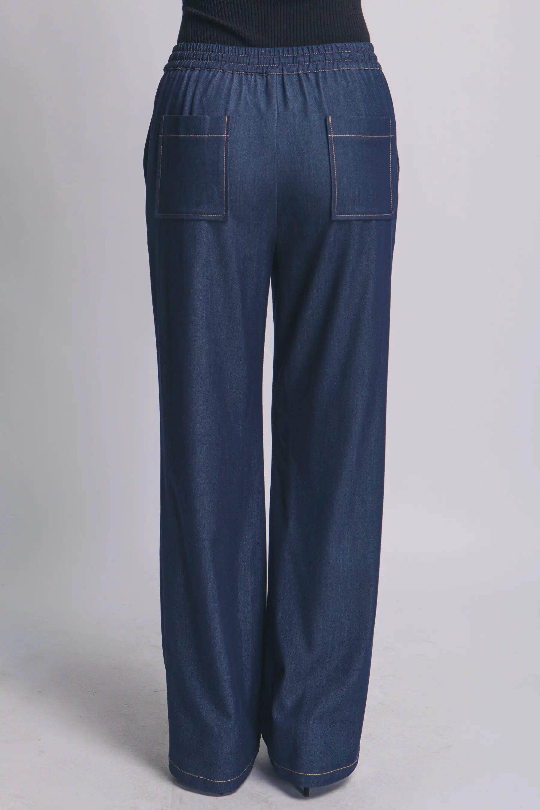 Pantalón de Mezclilla Corte Ancho para Mujer - Azul Desgastado - Estilo Moderno by LOVE TREE