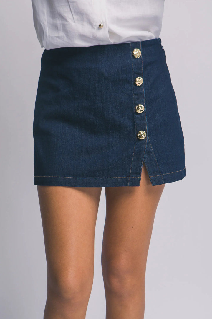 Short Falda Vaqueros Elásticos de Algodón para Mujer - Estilo Moderno by LOVE TREE