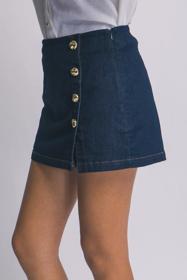 Short Falda Vaqueros Elásticos de Algodón para Mujer - Estilo Moderno by LOVE TREE
