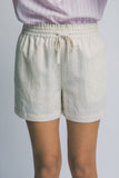 Pantalones Cortos de Lino con Cordón y Bolsillos Laterales - Comodidad y Estilo Veraniego