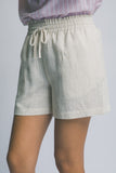 Pantalones Cortos de Lino con Cordón y Bolsillos Laterales - Comodidad y Estilo Veraniego