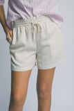 Pantalones Cortos de Lino con Cordón y Bolsillos Laterales - Comodidad y Estilo Veraniego
