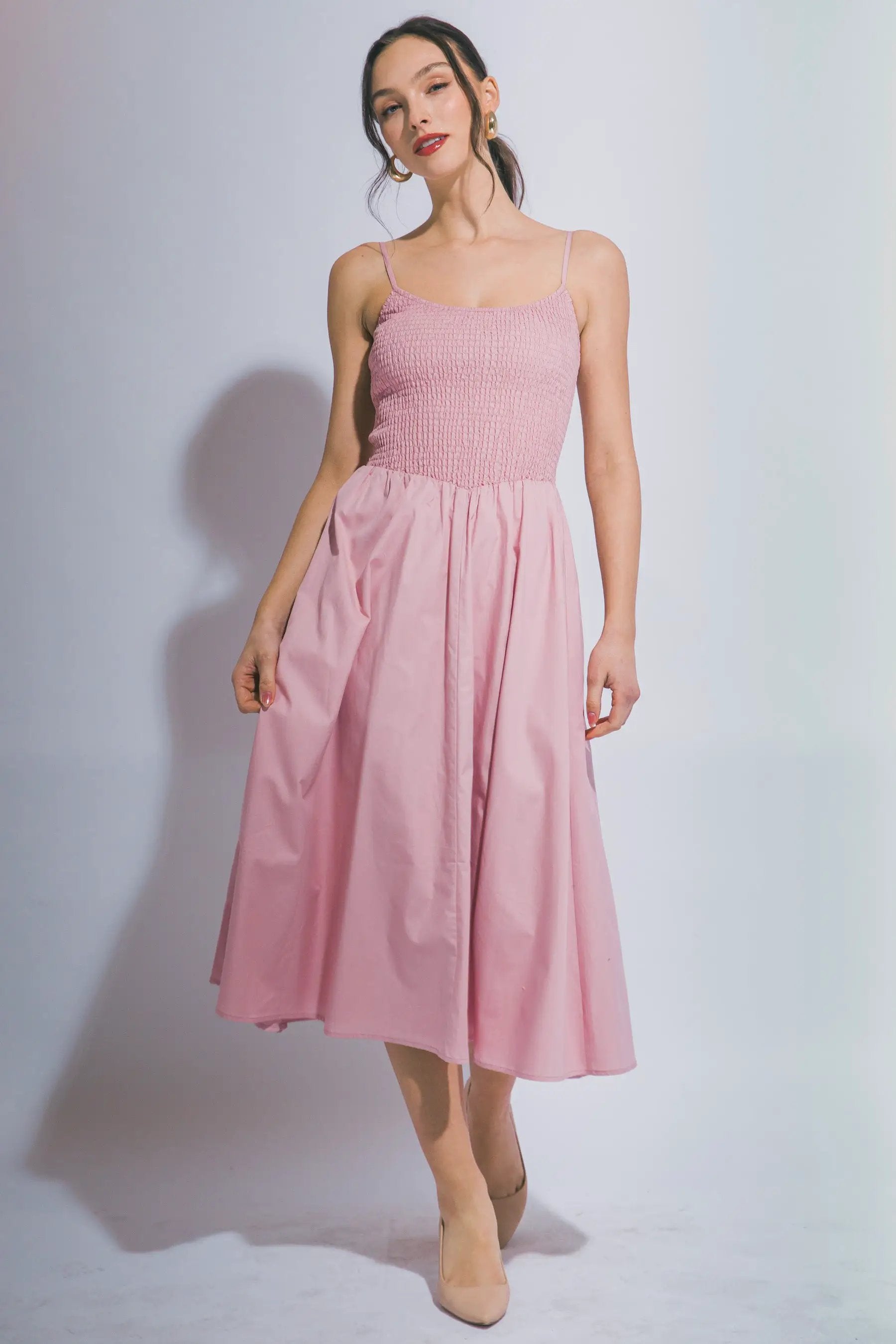 LOVE TREE Vestido Maxi con Nido de Abeja para Mujer - Dresses