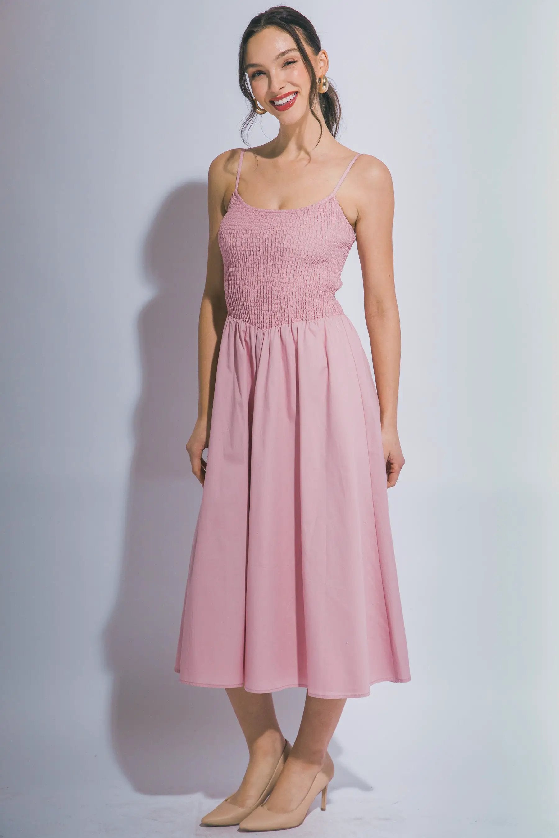 LOVE TREE Vestido Maxi con Nido de Abeja para Mujer - Dresses