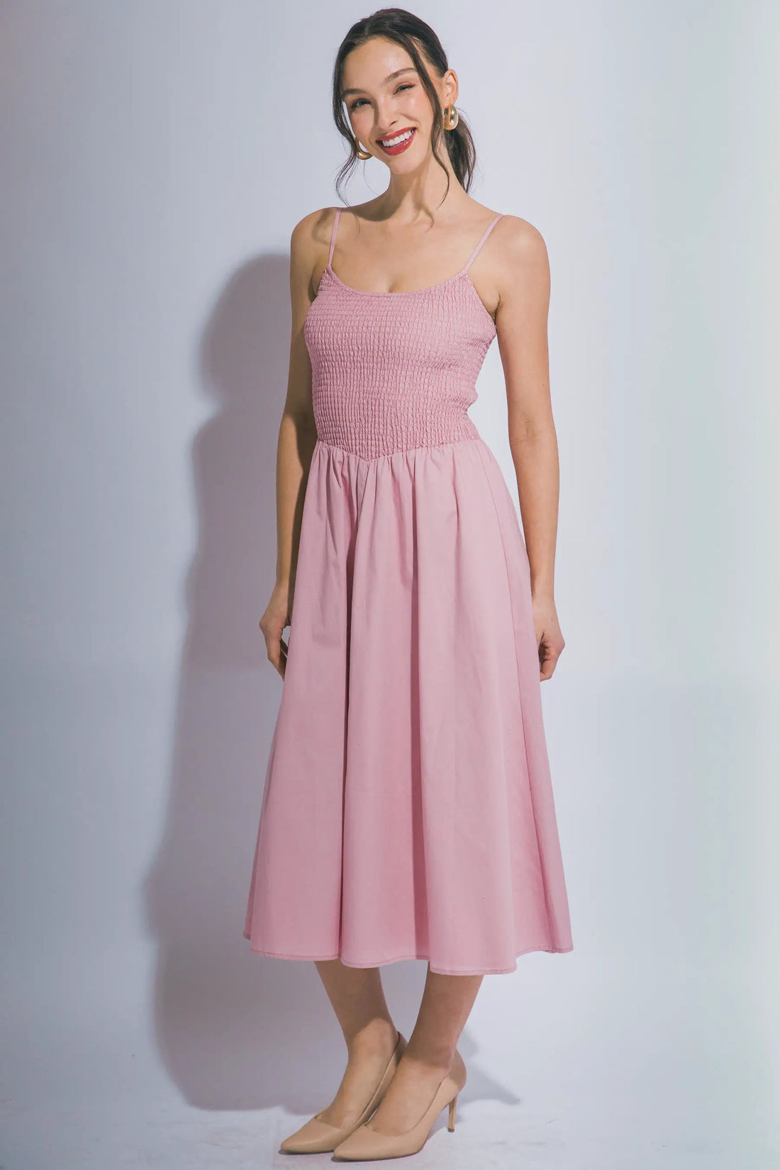 LOVE TREE Vestido Maxi con Nido de Abeja para Mujer - Dresses