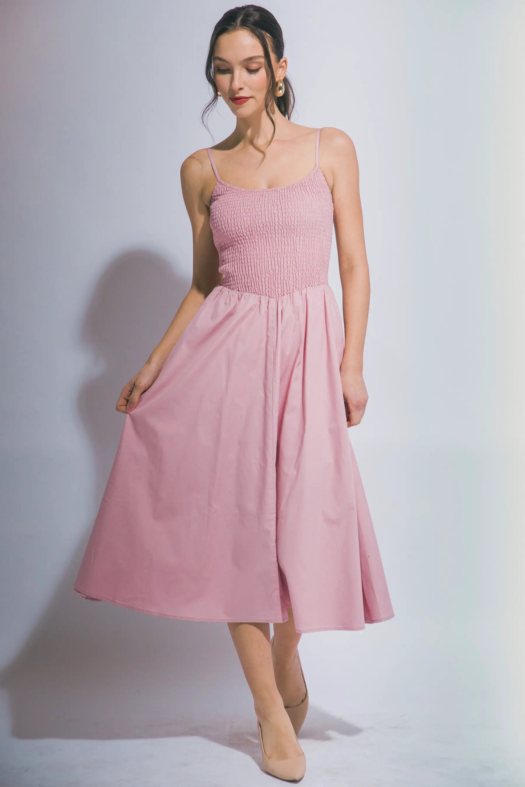 LOVE TREE Vestido Maxi con Nido de Abeja para Mujer - Dresses