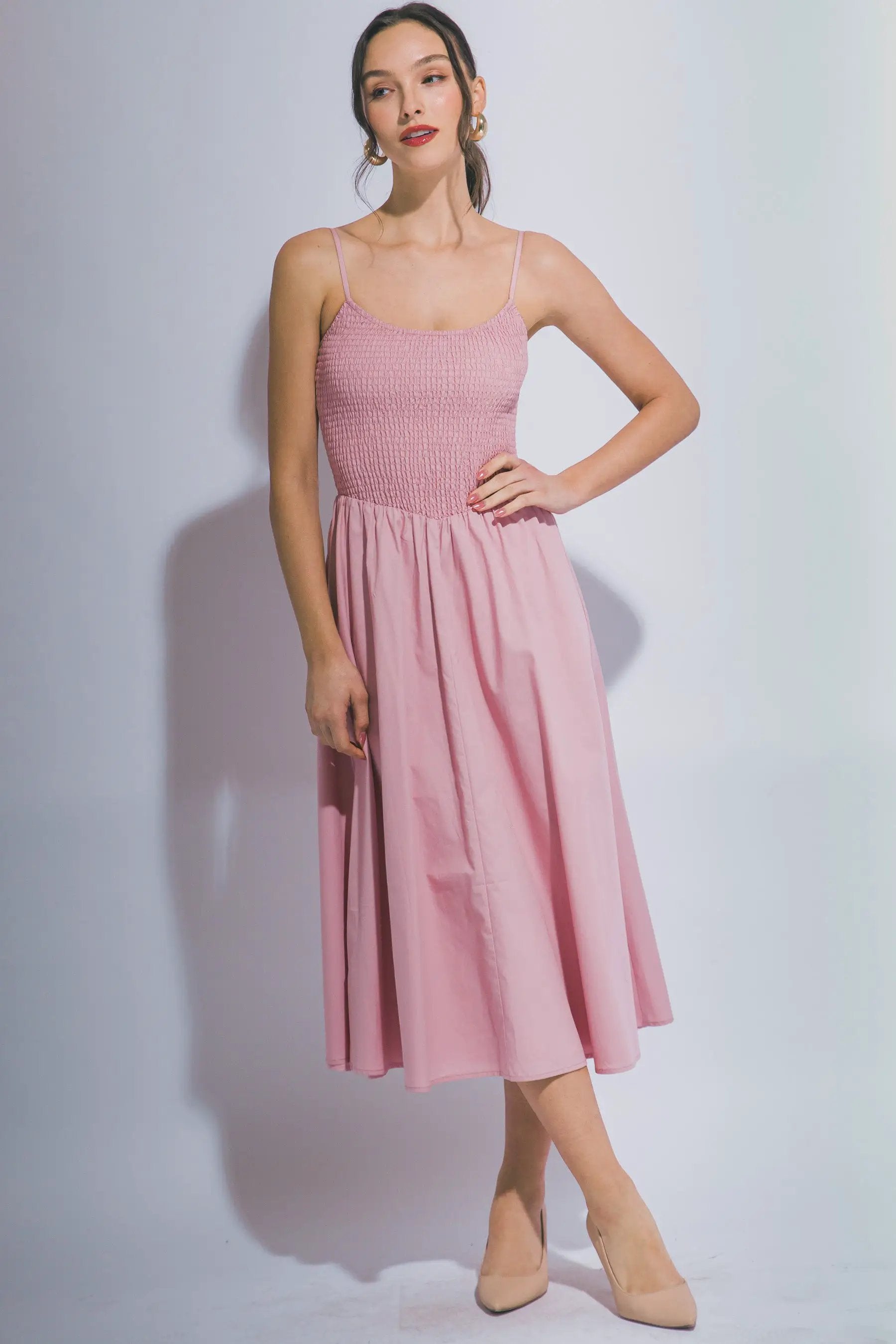 LOVE TREE Vestido Maxi con Nido de Abeja para Mujer - Dresses