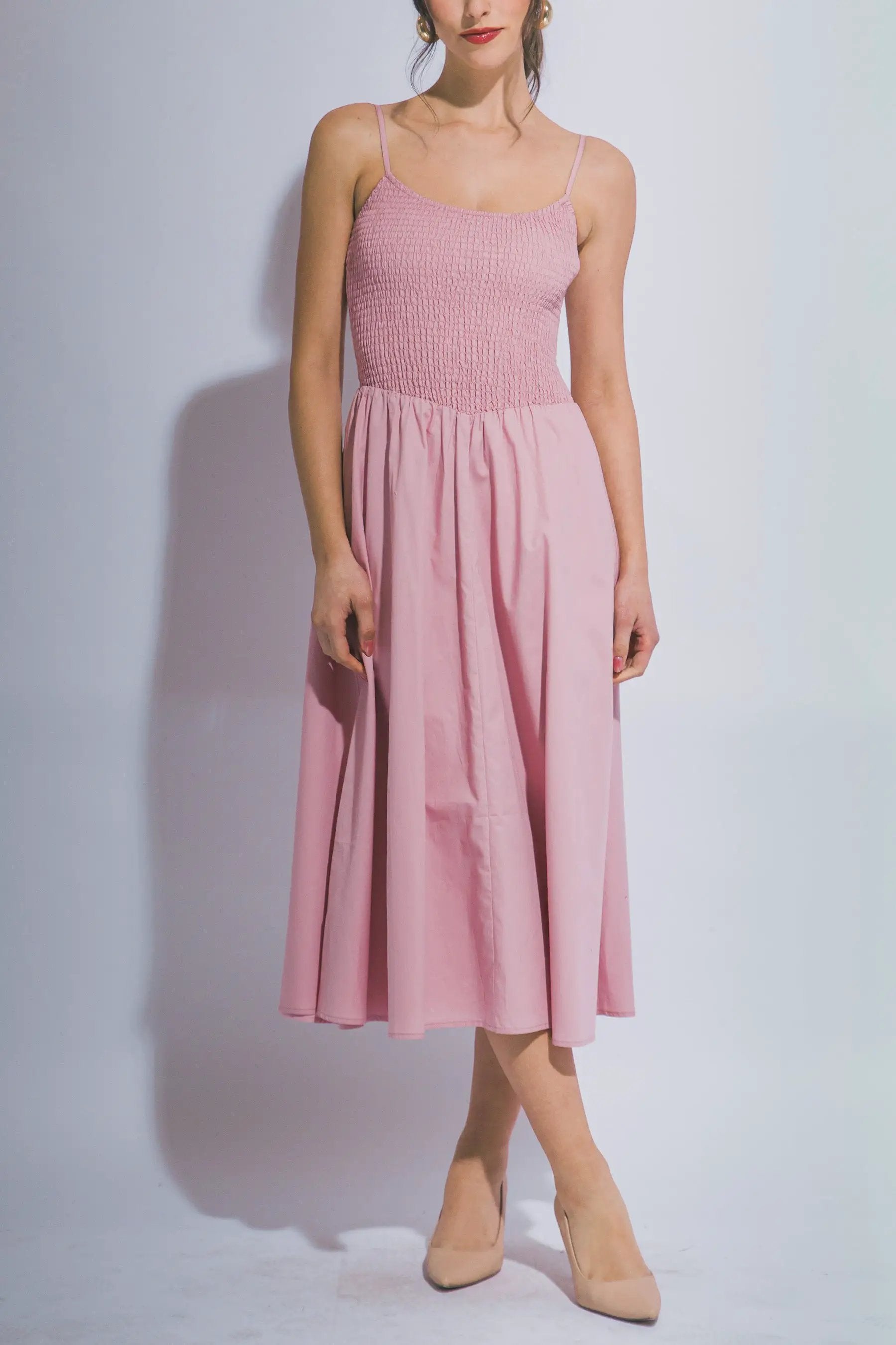 LOVE TREE Vestido Maxi con Nido de Abeja para Mujer - Dresses
