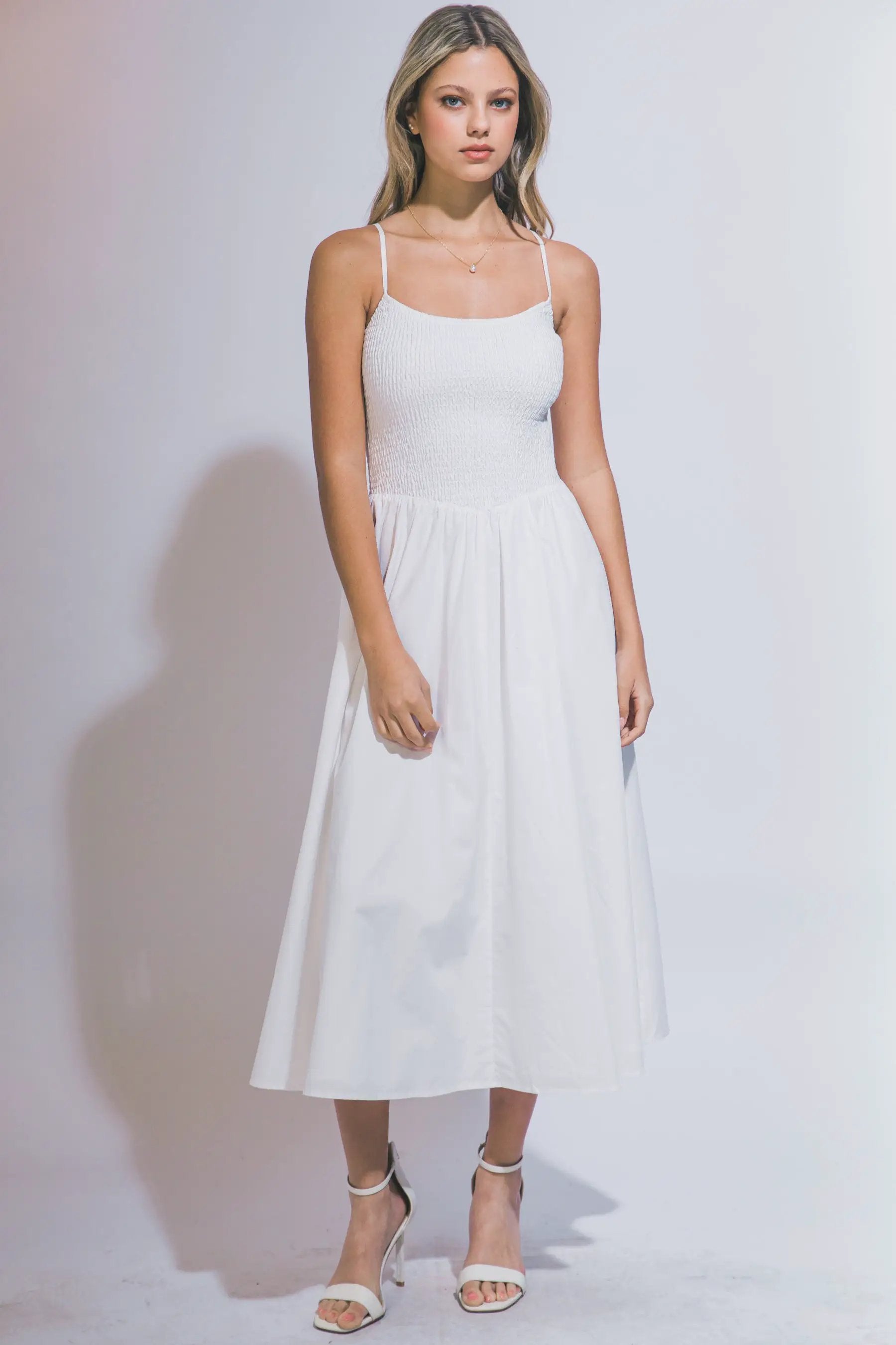 LOVE TREE Vestido Maxi con Nido de Abeja para Mujer - Dresses