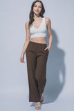 Textured Wide Leg Pant