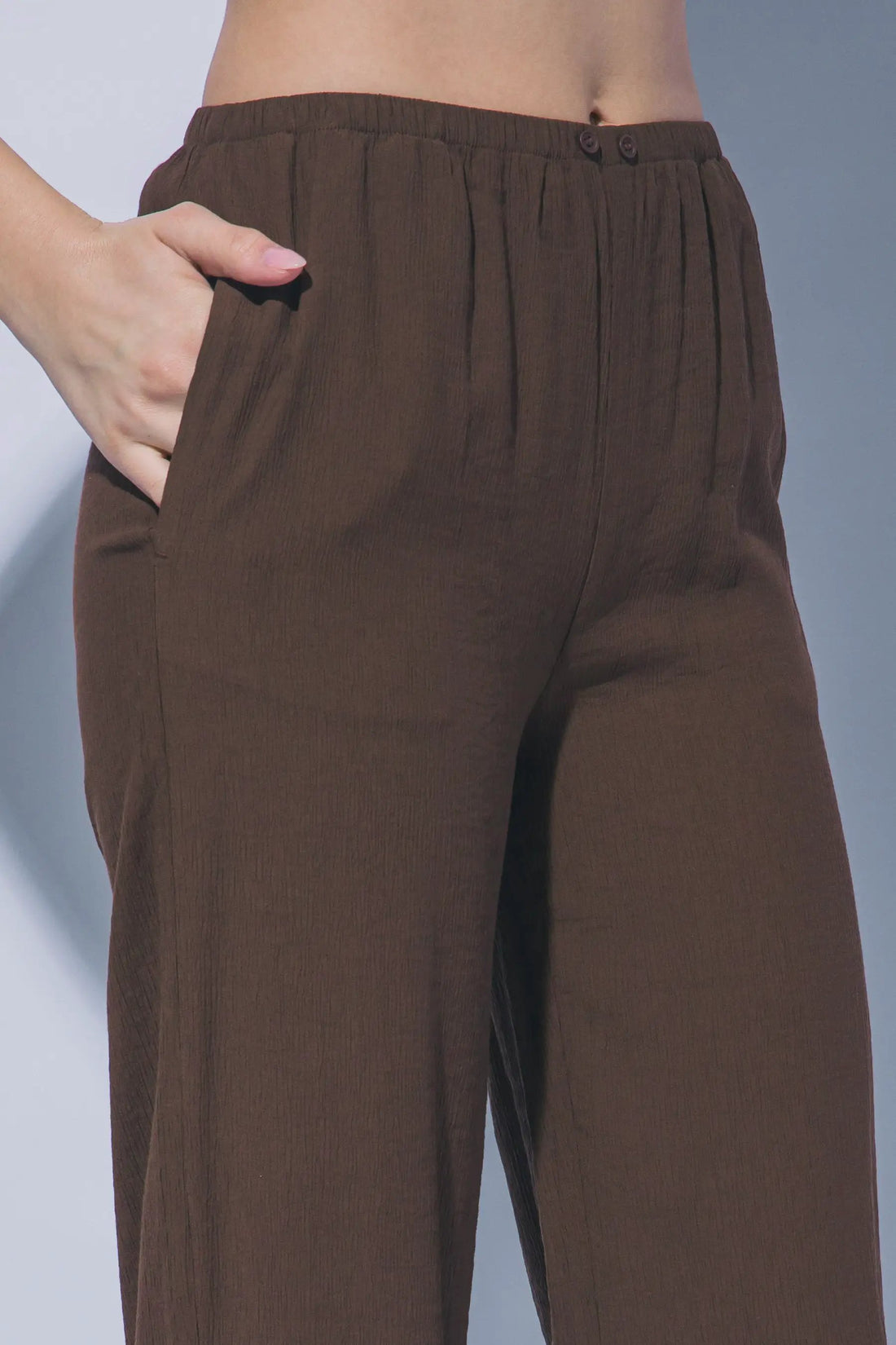 Wholesale Textured Wide Leg Pant 60127PN by LOVE TREE