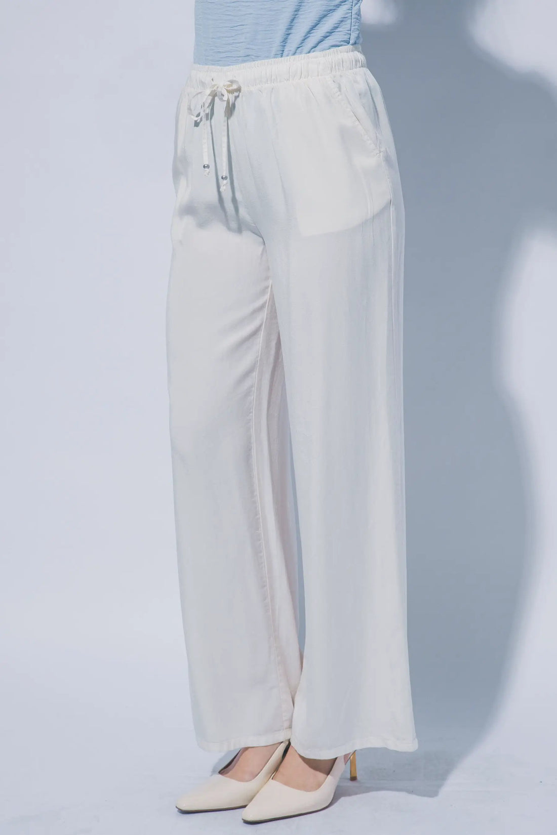 LOVE TREE Pantalones de Chambray de Pierna Ancha para Mujer - Pants