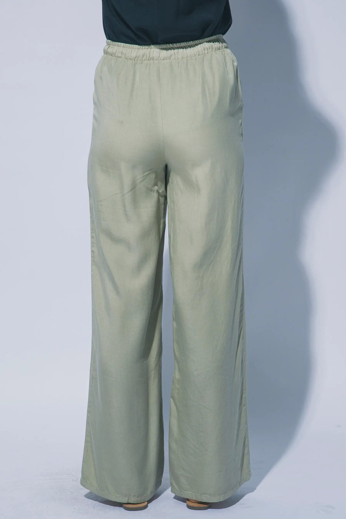 LOVE TREE Pantalones de Chambray de Pierna Ancha para Mujer - Pants