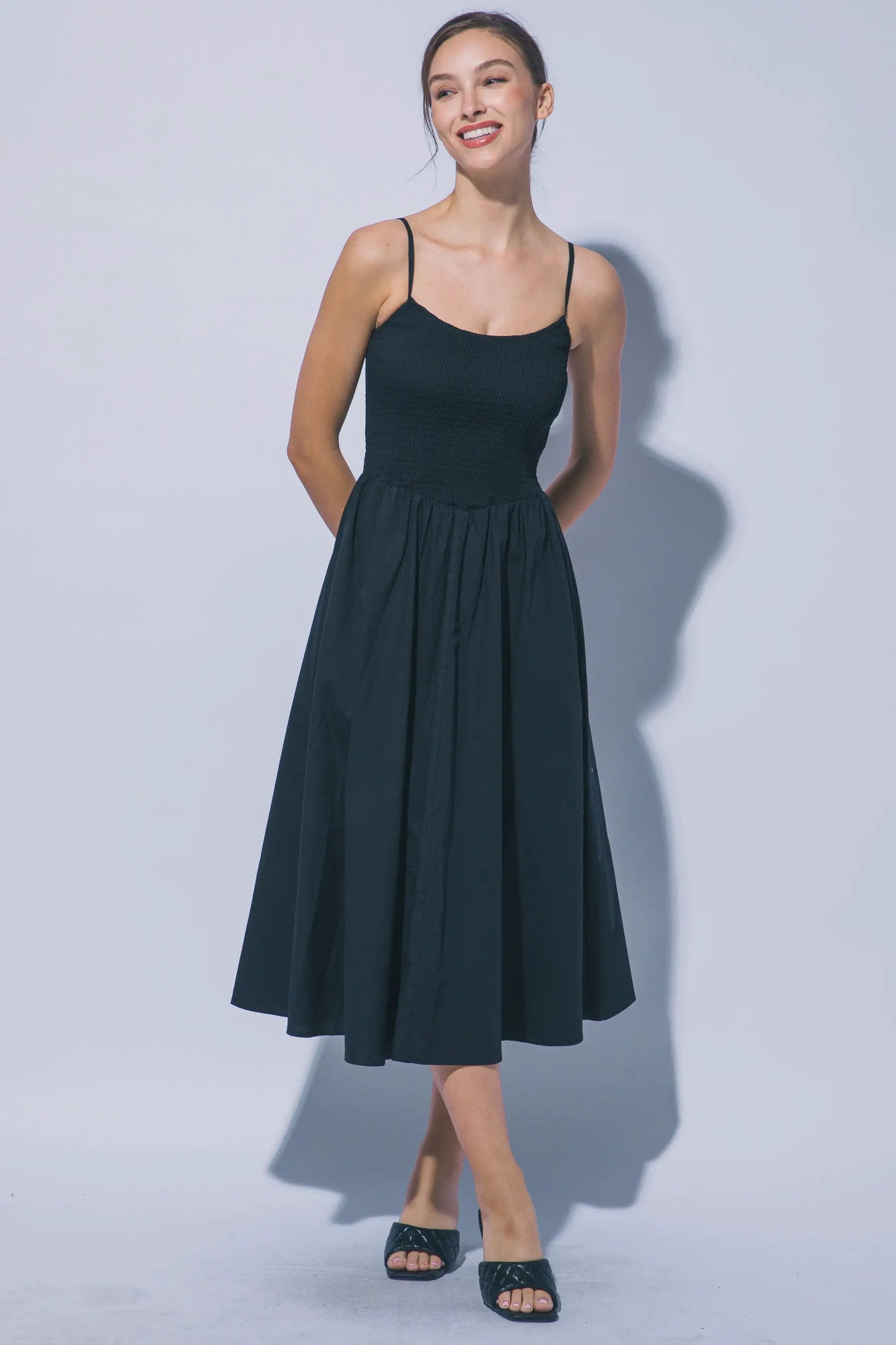LOVE TREE Vestido Maxi con Nido de Abeja para Mujer - Dresses