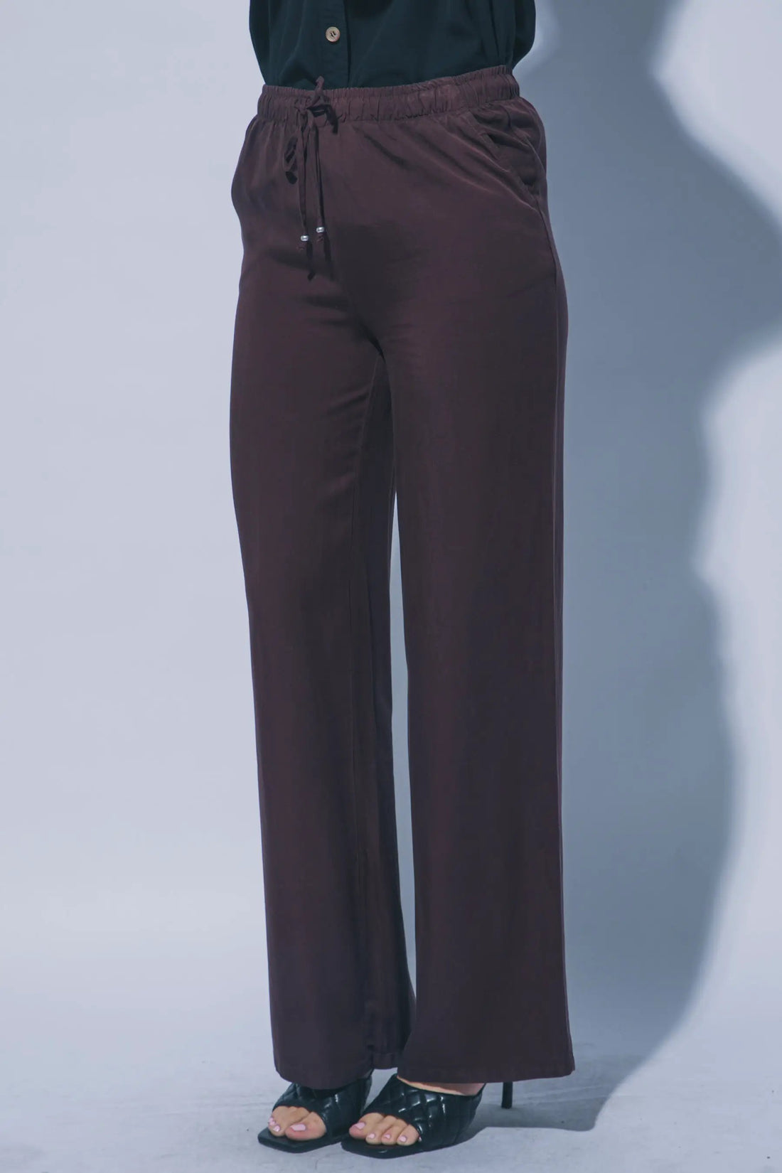 LOVE TREE Pantalones de Chambray de Pierna Ancha para Mujer - Pants