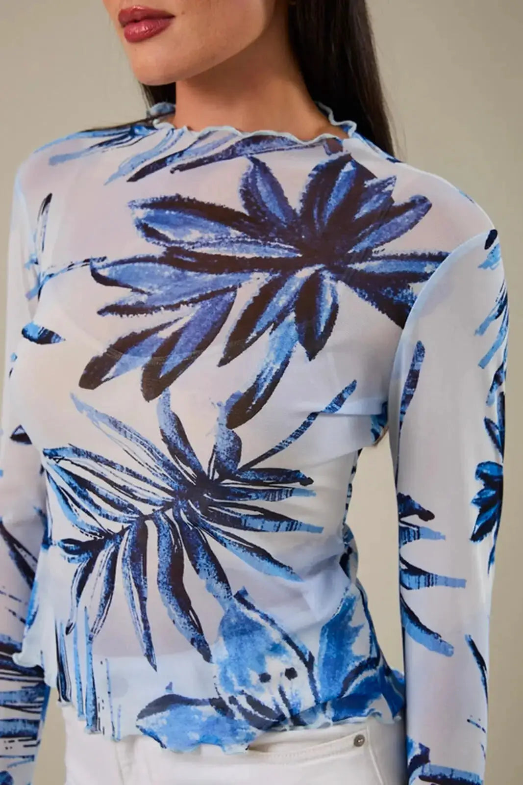 Yanet Collective Blusa transparente azul - Blouses