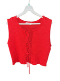 Chaleco Top Tejido Rojo